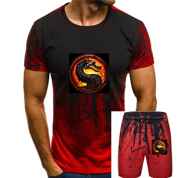 Лучший Продавец Мортал Комбат логотип Дракона классические аркадные игры футболка S до 2XL плюс размер футболка