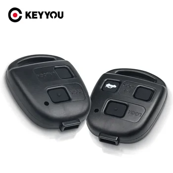 KEYYOU Без лезвия Чехол для ключей от автомобиля LEXUS для Toyota Yaris Prado Tarago Camry Corolla Land Cruiser Брелок 2/3 Кнопки
