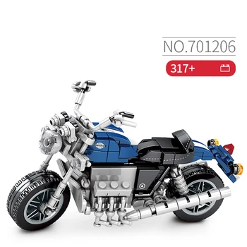 Технический Японский строительный блок для мотоциклов, модель двигателя Hondas Valkyie, Паровая сборка, Кирпичи, Коллекция развивающих игрушек