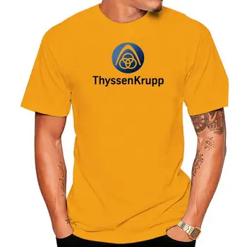 Мужская футболка с логотипом Thyssenkrupp, классические футболки с принтом Cutton