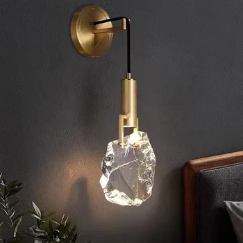 VEKO люстры хрустальный настенный светильник дизайн современного светодиодного настенного бра для гостиничного номера домашний настенный светильник