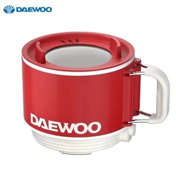 Электрическая плита DAEWOO 1,6 л, мини-мультиварка с антипригарным покрытием, мультиварка для путешествий, офиса, школы, кемпинга, лапши, супа, риса