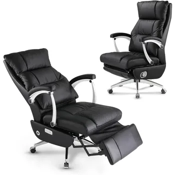 Автоматическое офисное кресло для руководителей с высокой спинкой, электрическое офисное кресло с откидывающейся спинкой и подставкой для ног, эргономичные стулья для компьютерных столов