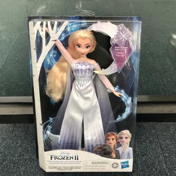 Disney Frozen II Наряжается для посещения Эльза принцесса Может петь фигурка Модель кукла Украшение рабочего стола девушка игрушка Фестиваль подарков