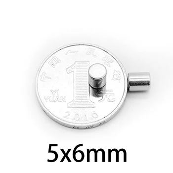 5x6 мм Дисковый Неодимовый магнит Сильный 5 мм x 6 мм Мощные Сильные магниты 5 *6 мм Маленький Круглый Постоянный магнит 5*6