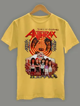 ANTHRAX - Подарок State of euphoria Забавная Желтая Рубашка Унисекс Всех размеров ND1018 с длинными рукавами