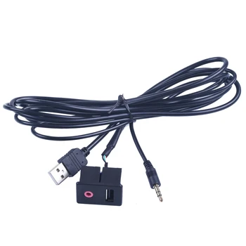 2017 Pro Car 3,5 мм USB AUX Разъем Для наушников Для Скрытого Монтажа Монтажный Адаптер Панельный Вход