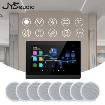 7-дюймовый Wi-Fi Bluetooth Усилитель Android Встроенный аудиоусилитель Умный домашний кинотеатр Фоновая музыкальная система 8-дюймовый стереодинамик на потолке