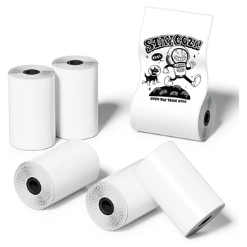 Белый карманный принтер 30 x 57 мм, самоклеящаяся термобумага для карманного принтера, черное на белом