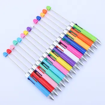 Четырехцветная шариковая ручка с бисером 