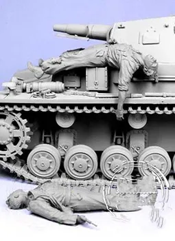 Новый комплект смолы 1/35 Escaping tank crew R в разобранном виде, игрушки 