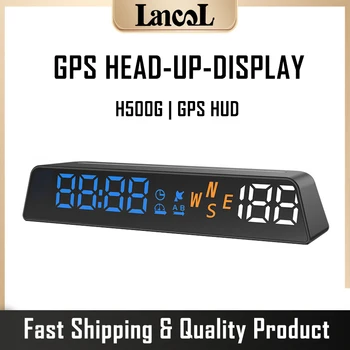 H500G GPS Hud Головной Дисплей Автомобиля Obd2 Автомобильный Тахометр Smart Digital Alarm Reminder Meter Подключи и Начни Останавливать