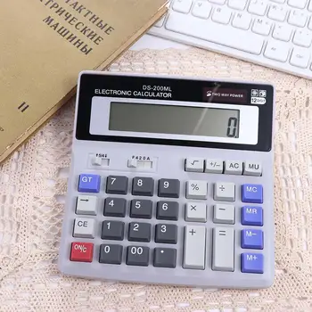1 шт 12-значный функциональный калькулятор Портативный электронный калькулятор Креативный калькулятор с большой кнопкой для студентов