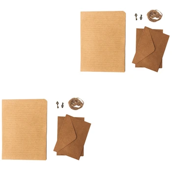 24 Шт Старинной Крафт-бумаги Писчая бумага в европейском стиле Бумага для письма Бумага для писем Канцелярские принадлежности, номер 16
