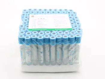 100шт для сбора крови для свертывания цитрат натрия пластиковая трубка стерильный вакуум отрицательного давления синий колпачок антикоагулянт PRP трубка
