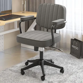 Офисное кресло Удобное для длительного сидения за домашним компьютером, Светлое кресло для спальни, Роскошный диван для кабинета.