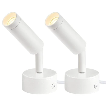 ABSF 3 Вт точечные светильники для помещений Регулируемый напольный прожектор для помещений Светодиодный прожектор с регулируемой яркостью для растений акцентное освещение Штепсельная вилка США