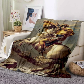 Gedruckt Bettdecke Geschenk Фланелевые мягкие плюшевые одеяла для дивана-кровати, современное одеяло с художественным принтом известных картин