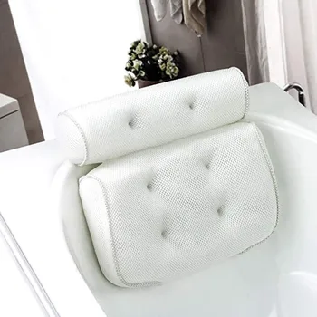 Спа-нескользящая подушка для ванны Мягкая спа-подушка для ванны Подушка для подголовника для ванны с присосками для шеи и спины Принадлежности для ванной комнаты