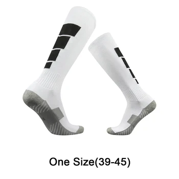 Хлопковые нескользящие чулки длиной выше колена с подкладкой для повышения устойчивости Футбольные носки