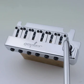 Guyker Неблокирующаяся 2-точечная Гитарная струна Тремоло Бридж 10,8 мм С двойным встряхиванием Гитарный бридж с латунным седлом Латунный блок