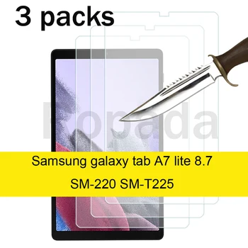 3 Упаковки Защитной пленки для Samsung Galaxy Tab A7 Lite 8,7 дюйма 2021, Совместимой с закаленным стеклом SM-T220/T225/Защита от царапин