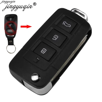 Jingyuqin для Kia для Hyundai Elantra Sonata Genesis Автомобильный ключ 3/4 Кнопки дистанционного ключа Модифицированный пустой ключ