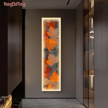 Современная абстрактная Интерьерная картина со светящимся Кленовым листом, Светодиодный настенный светильник для дома, гостиной, кухни, прикроватного подвесного украшения