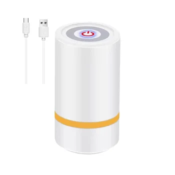 Портативный USB-аккумуляторный ручной мини-упаковщик пакетов, кухонный Умный бытовой вакуумный упаковщик для мелких продуктов на 10 пакетов, белый