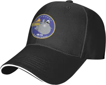 SOTTOMARINO D'ATTACCO USS Virginia (SSN-774) Шляпа Дальнобойщика, Бейсболка Для Папы, Темно-Синие Военные Кепки для Мужчин И Женщин