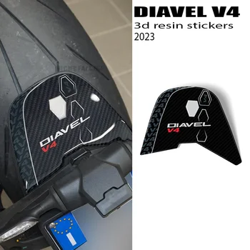 2023 Аксессуары Для Мотоциклов Diavel V4 Защита Области Номерного Знака 3D Комплект Наклеек из Эпоксидной Смолы для Ducati Diavel V4 2023-