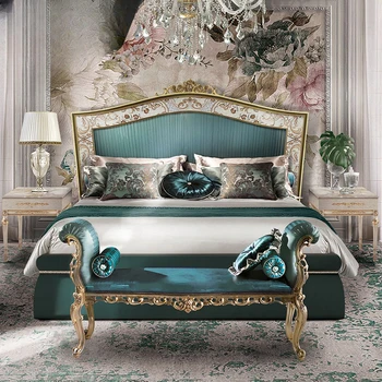 Европейская роскошная раковина, мозаичный паркет, двуспальная кровать, французский дворец, большая вилла, мебель на заказ