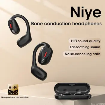Наушники Niye Bone Conduction TWS, Bluetooth 5.3, Беспроводные наушники, Спортивный ушной крючок, Объемный Объемный звук, наушники 2023 ГОДА ВЫПУСКА
