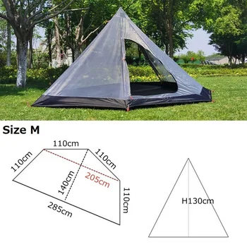 4 сезона внутренняя палатка кемпинг открытый летний сетчатый тент-укрытие пешие прогулки внутри палатки сверхлегкий пирамида палатка внутренняя палатка внутри