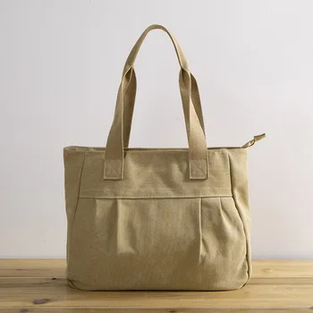 Винтажная холщовая сумка, женская большая дорожная холщовая сумка-тоут, высококачественная женская сумка для покупок, женская сумочка