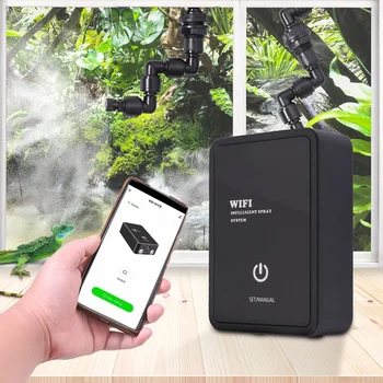 Wifi Умный увлажнитель для рептилий с таймером, Автоматическая система распыления тумана в тропических лесах, контроллер дождевания, комплект для полива
