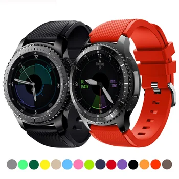Силиконовый Ремешок для Samsung Galaxy Watch 3 41мм 45мм/Gear S3 Frontier/S2 Classic 20мм 22мм Спортивный Браслет Браслет